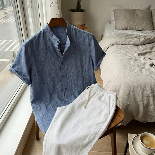 Men’s Casual Short Sleeve Shirt Set | Relaxed Fit