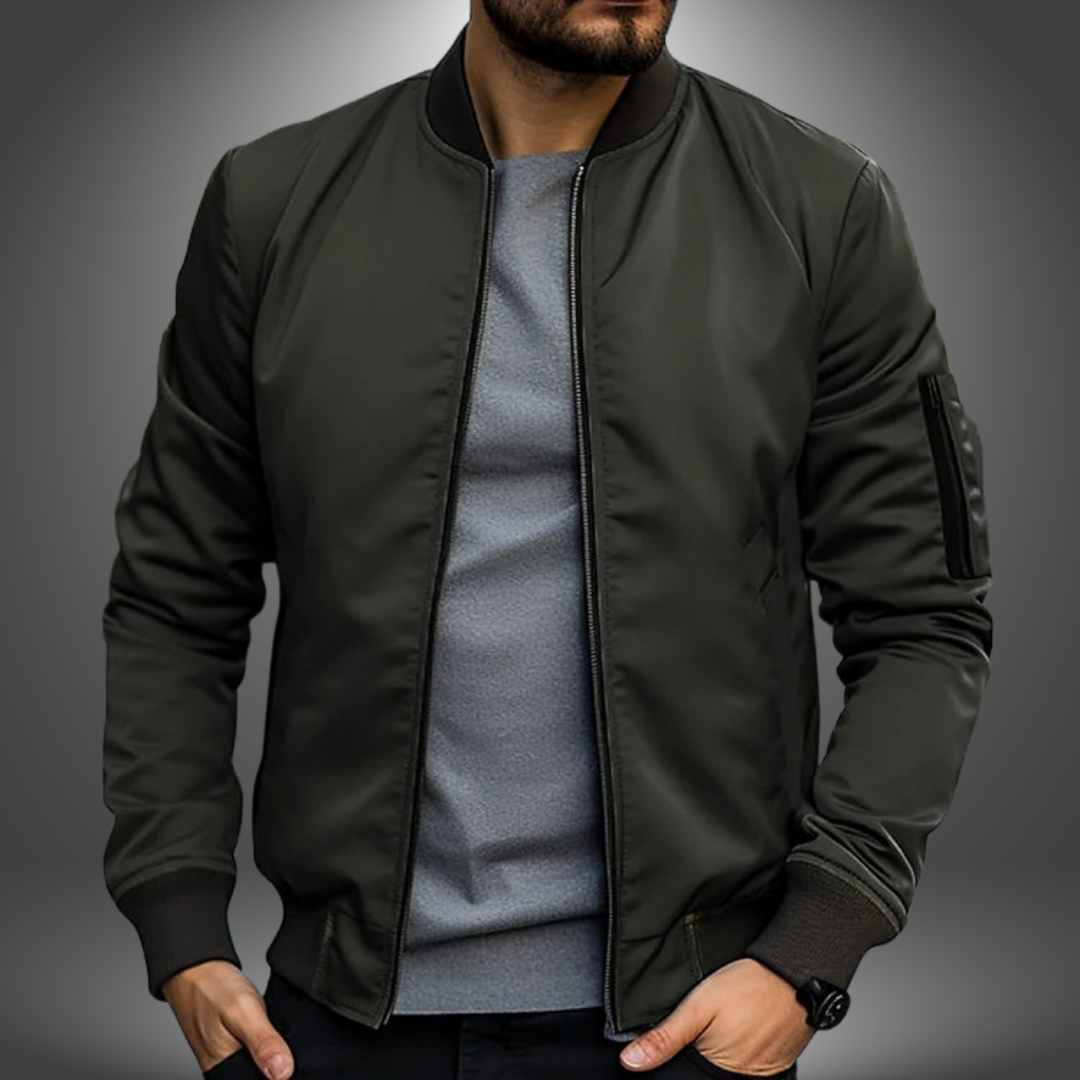 Bomberjacke für Herren – Slim Fit – Rippbündchen