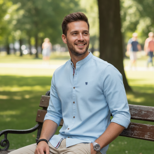 Men’s Long Sleeve Adult Button-Up Shirt | Tailored