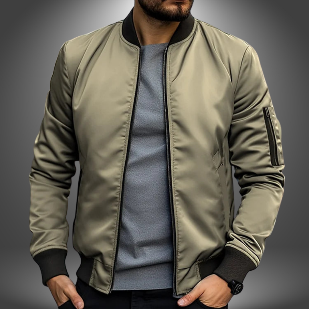 Bomberjacke für Herren – Slim Fit – Rippbündchen