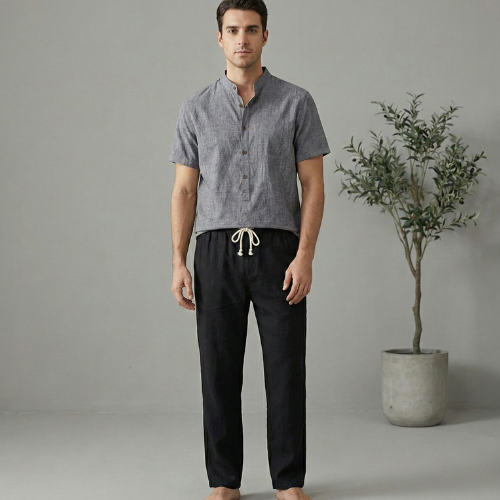 Men’s Casual Short Sleeve Shirt Set | Relaxed Fit