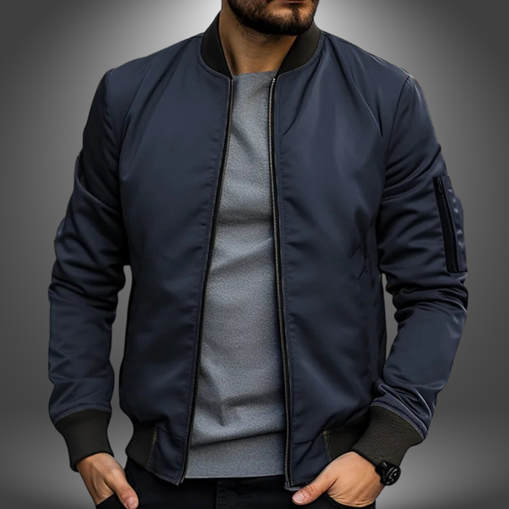 Bomberjacke für Herren – Slim Fit – Rippbündchen