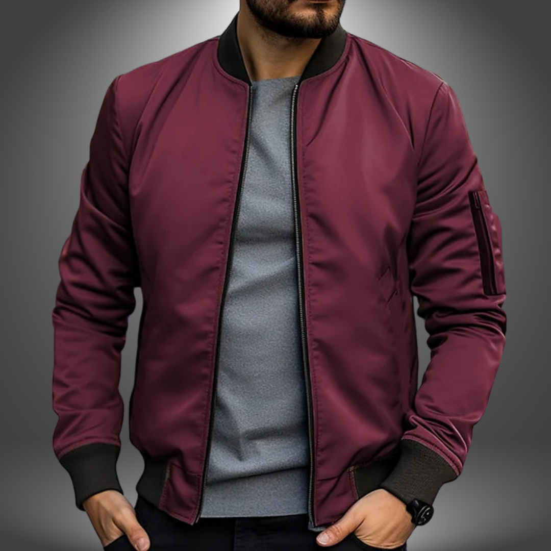 Bomberjacke für Herren – Slim Fit – Rippbündchen