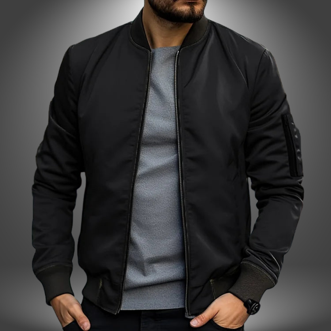 Bomberjacke für Herren – Slim Fit – Rippbündchen