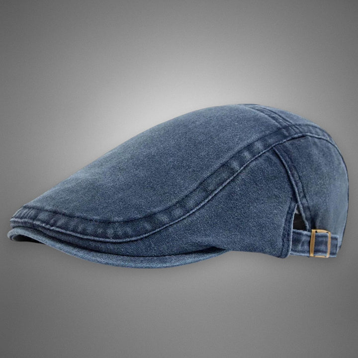 Herren Vintage Schiebermütze – Washed Denim