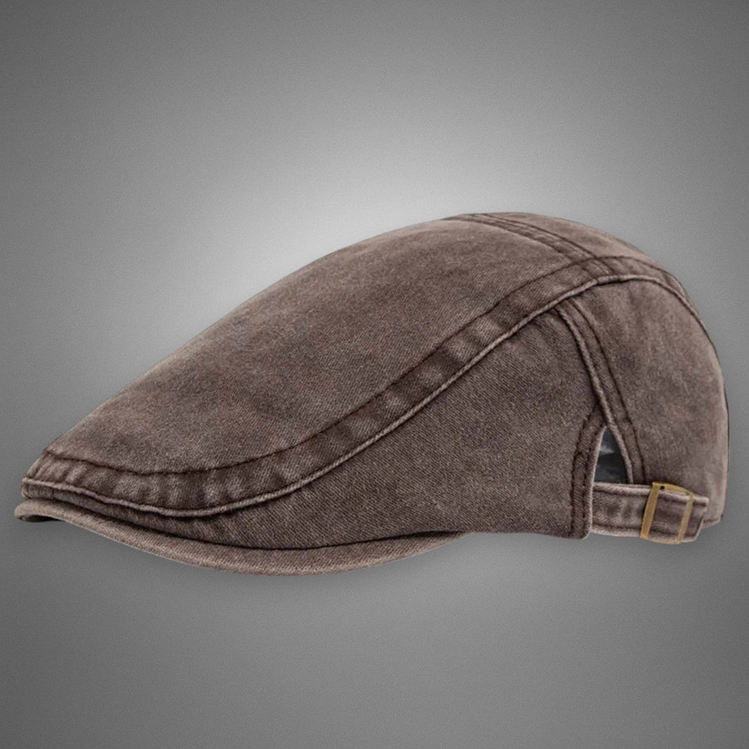 Herren Vintage Schiebermütze – Washed Denim