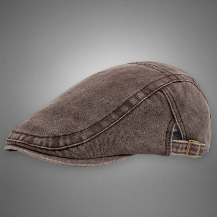 Herren Vintage Schiebermütze – Washed Denim