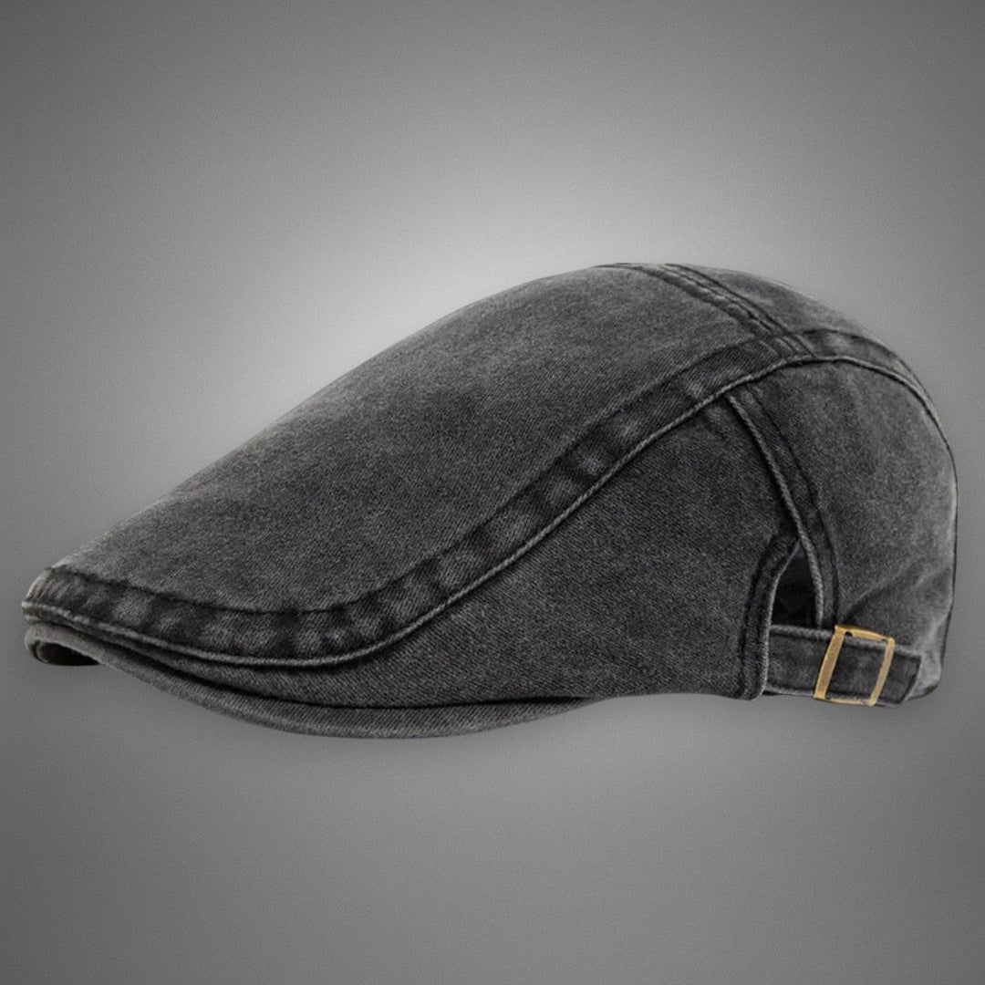 Herren Vintage Schiebermütze – Washed Denim