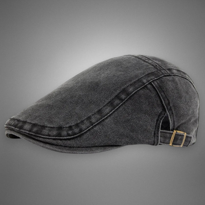 Herren Vintage Schiebermütze – Washed Denim