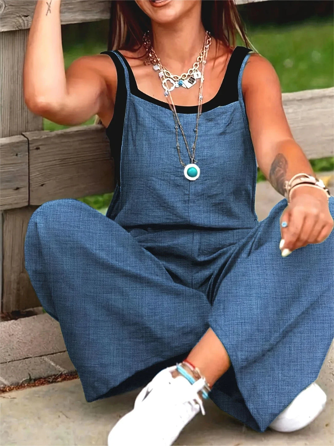 Annia – Lässiger Overall mit weitem Bein und Taschen